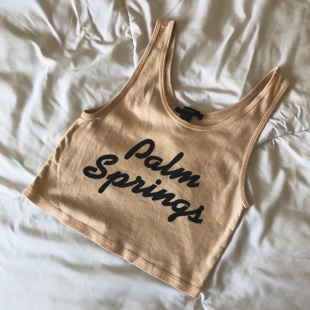 “Palm Springs” Cropped Tank Top